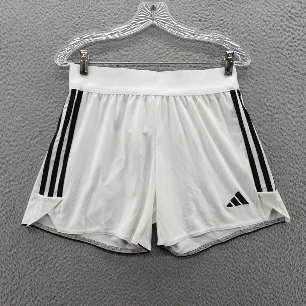 Adidas Tiro 23 Womens Small Soccer Shorts White Black Athletic NEW